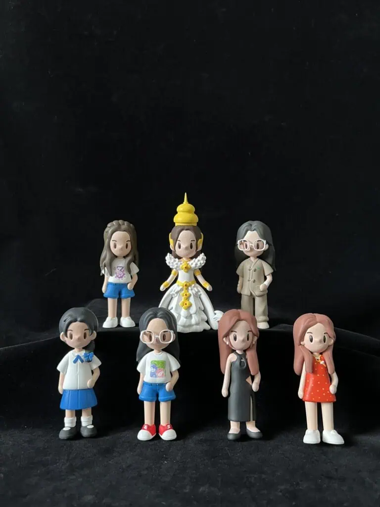 เซ็ตฟิกเกอร์ครอบครัว 8 ตัว สั่งทำตามแบบลูกค้า รับผลิต Art Toy TKK3D