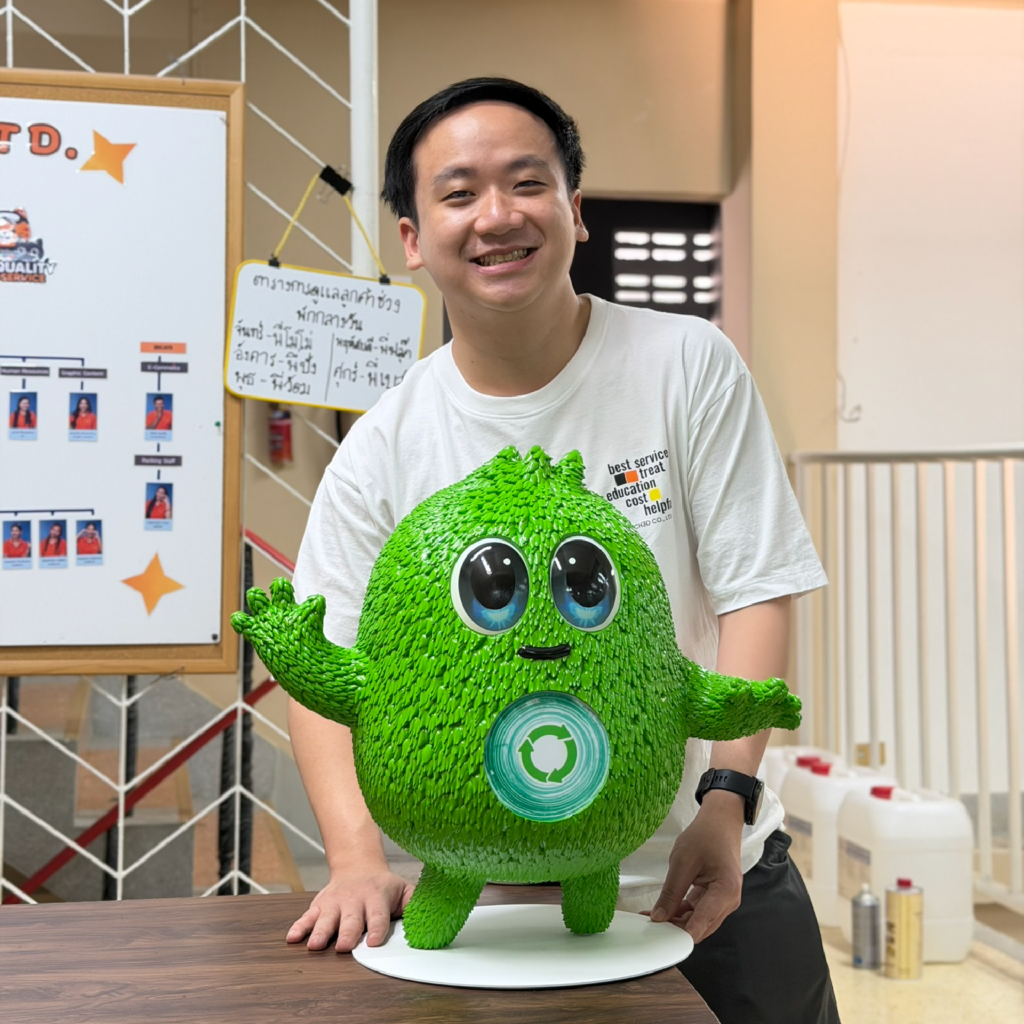 รับพิมพ์ 3D โมเดลมาสคอตตั้งโชว์ขนาดใหญ่ ไฟเบอร์กลาส