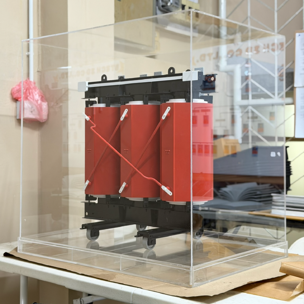 รับพิมพ์ 3D โมเดลเครื่องจักรตั้งโชว์เหมือนจริง วัสดุ PLA+ TKK3D